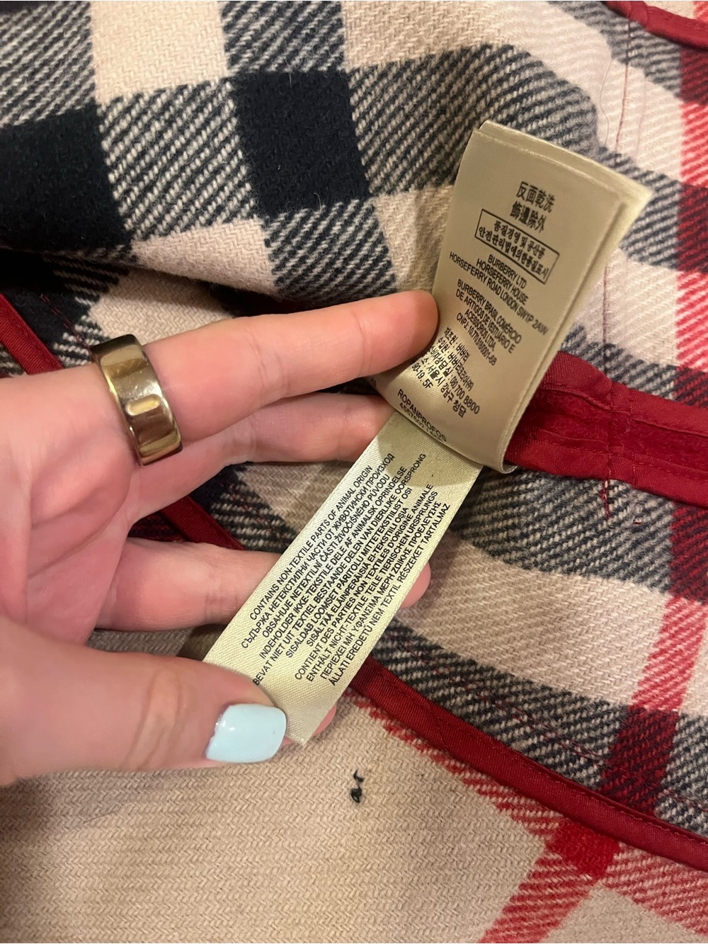 Burberry Red Hooded Toggle Women's Coat Size M - Picture 6 of 10